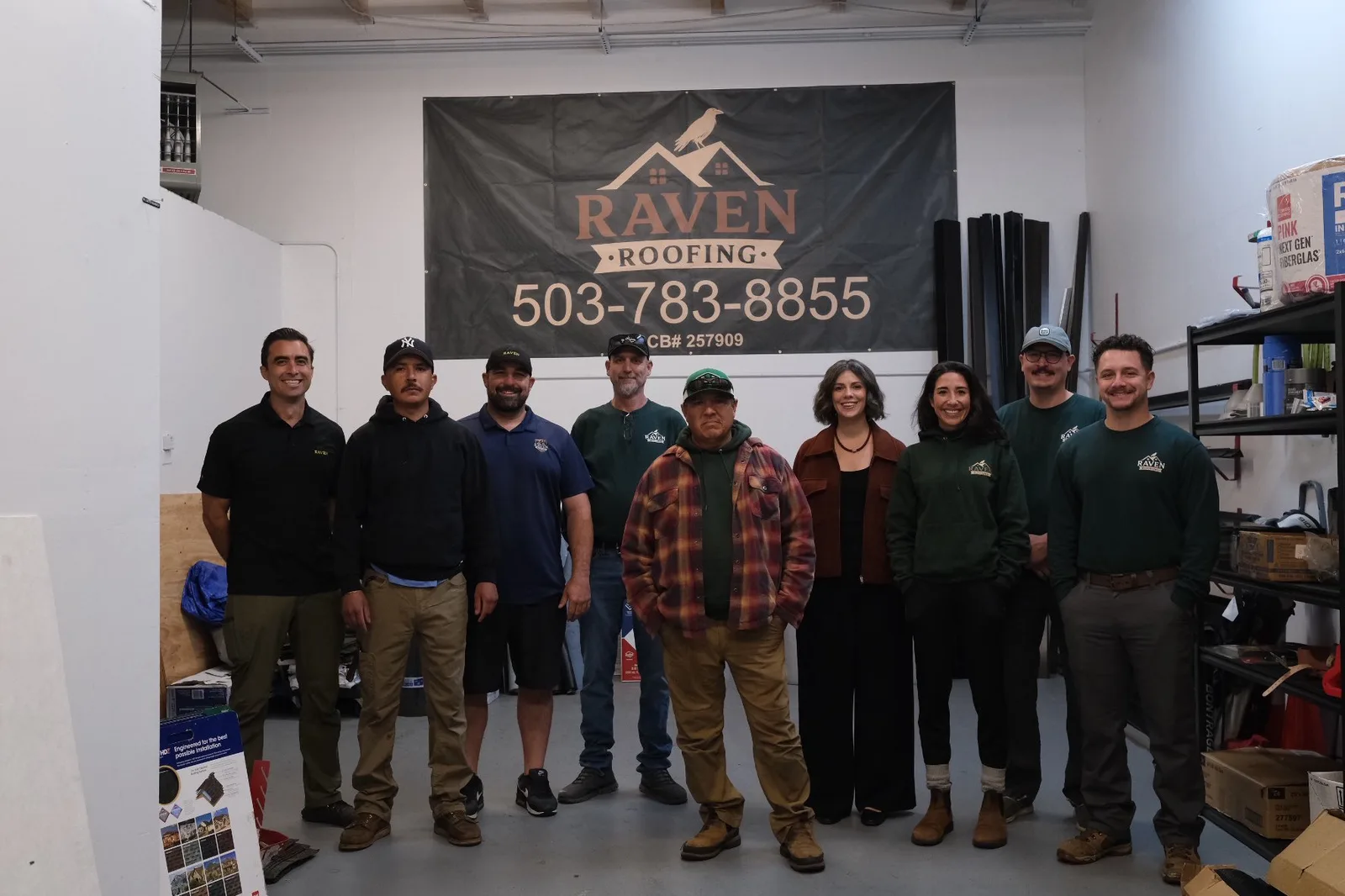 Raven Roofing team photo